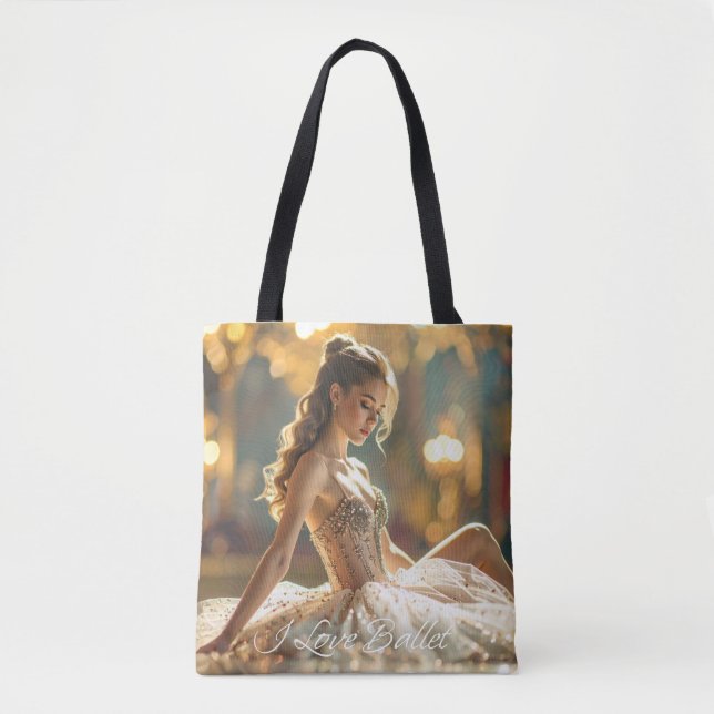 I LOVE BALLET - BALLET & DANCE TOTE BAG (Front)
