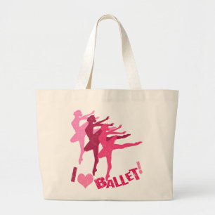 I love Ballet Large Tote Bag
