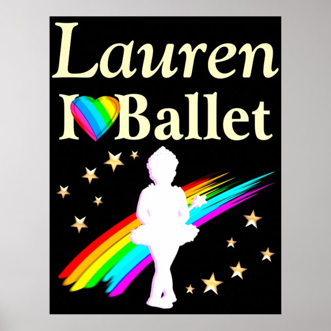 I LOVE BALLET PERSONALIZED POSTER (Front)