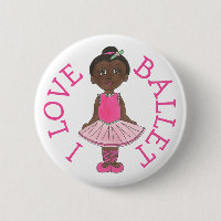 I LOVE BALLET Pink Tutu Girl Ballerina Dance Class