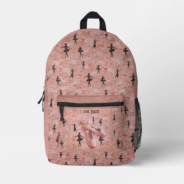 I love Ballet Print Cut Sew Bag (Front)