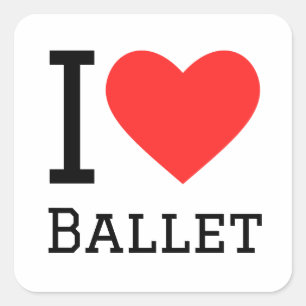 I love ballet square sticker