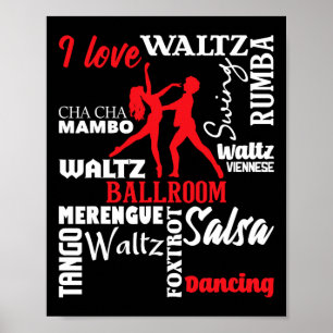 I Love Ballroom Dancing - Dance Instructor Pair Ch Poster