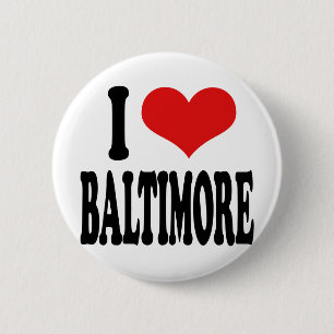 I Love Baltimore 6 Cm Round Badge