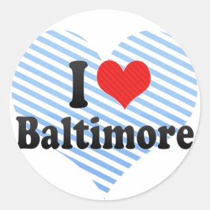 I Love Baltimore Classic Round Sticker