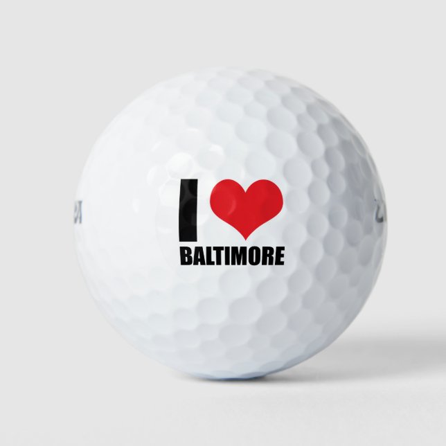 I love Baltimore Golf Balls (Front)