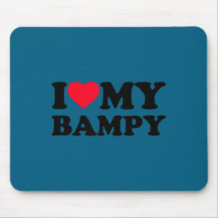 I Love Bampy Heart Grandpa Family Tank Mouse Mat