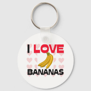I Love Bananas Key Ring
