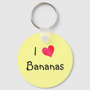 I Love Bananas Key Ring