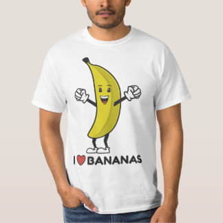 I Love Bananas Long Fruit Funny Banana T-Shirt