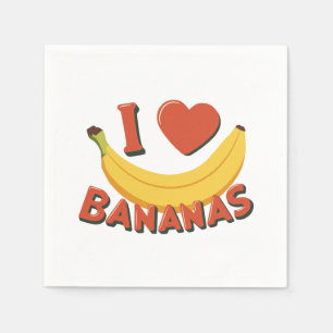 I Love Bananas Napkin