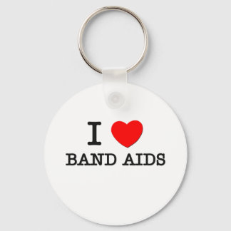 I Love Band Aids Key Ring