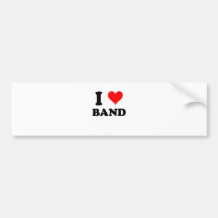 I Love Band Bumper Sticker