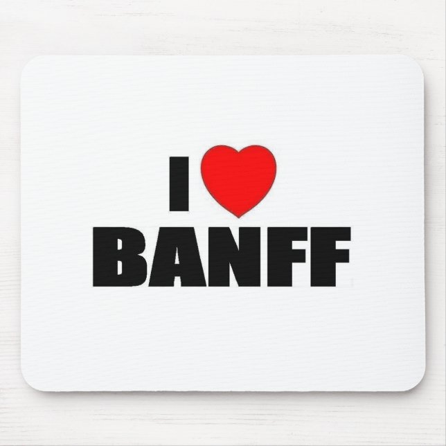 I Love Banff Mouse Mat (Front)