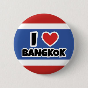 I love Bangkok 6 Cm Round Badge