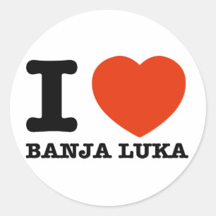 I Love Banja Luka Classic Round Sticker
