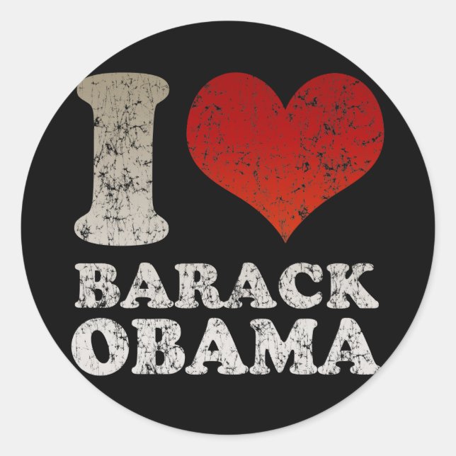 I love Barack Obama sticker (Front)