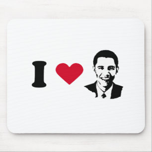 I Love Barack Obama T-shirt Mouse Mat