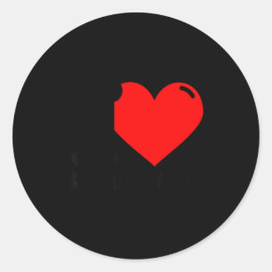 I Love Barbecue Classic Round Sticker
