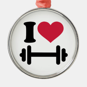 I love barbell dumbbell metal tree decoration