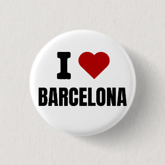 I love Barcelona - I heart Barcelona Spain 3 Cm Round Badge