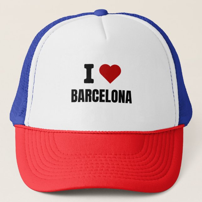 I love Barcelona - I heart Barcelona Spain Trucker Hat (Front)