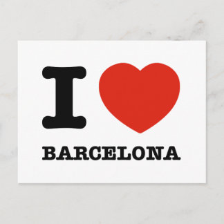 I Love Barcelona Postcard