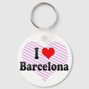 I Love Barcelona, Spain Key Ring