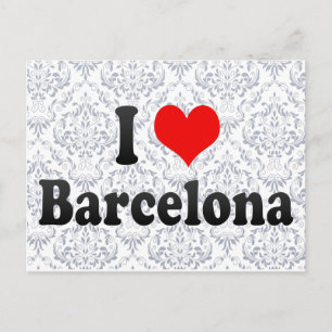 I Love Barcelona, Spain Postcard