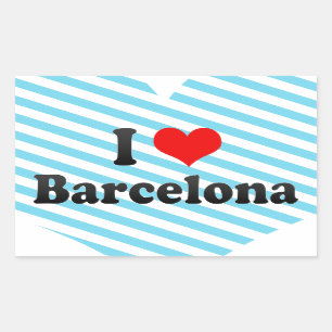 I Love Barcelona, Spain Rectangular Sticker