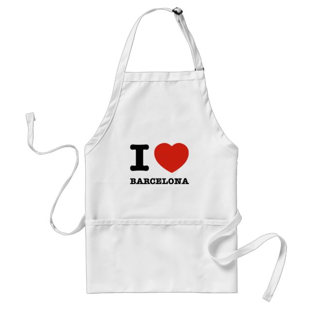 I Love Barcelona Standard Apron (Front)