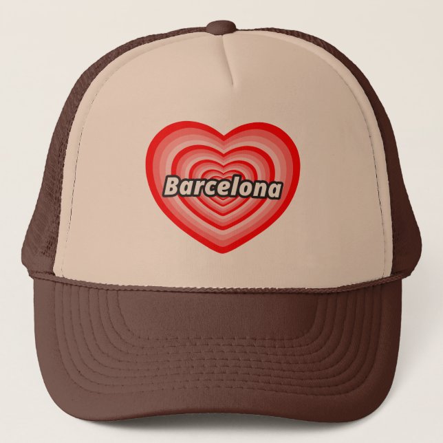 I love Barcelona Trucker Hat (Front)