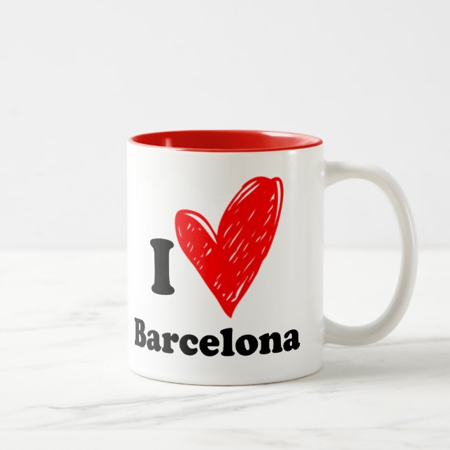 I love Barcelona Two-Tone Coffee Mug (Right)