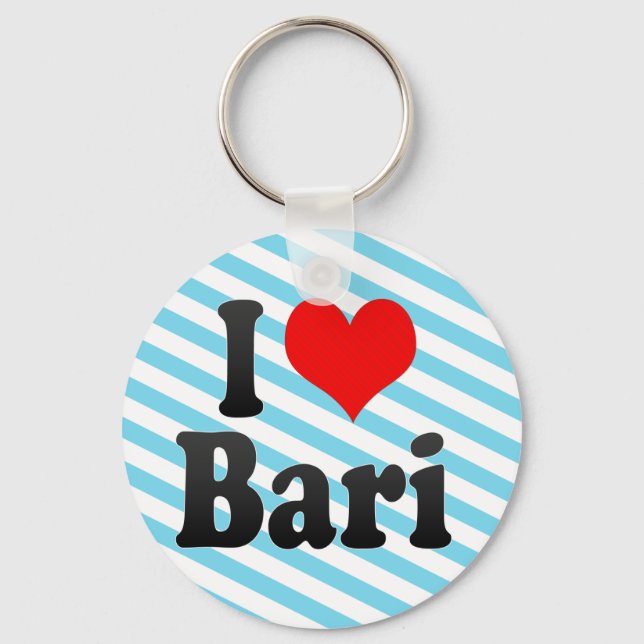 I Love Bari, Italy Key Ring (Front)