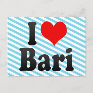 I Love Bari, Italy Postcard