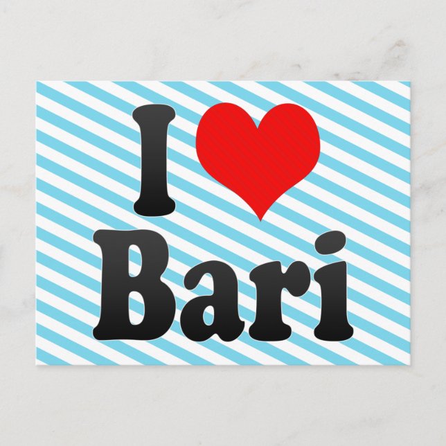 I Love Bari, Italy Postcard (Front)