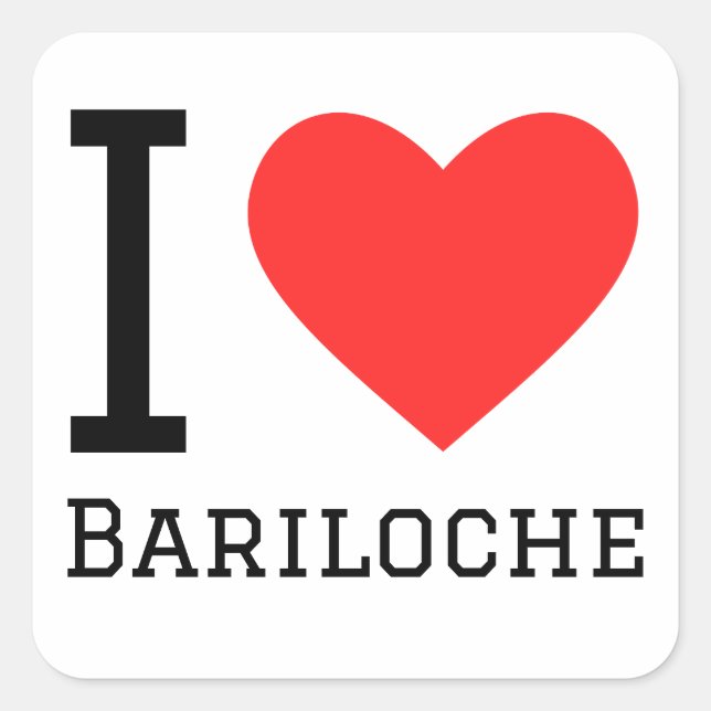 I love Bariloche  Square Sticker (Front)