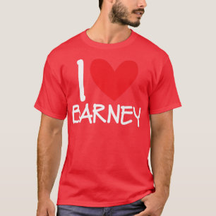 I Love Barney Name Heart Personalised Men Guy Bff T-Shirt
