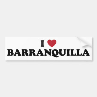 I Love Barranquilla Colombia Bumper Sticker