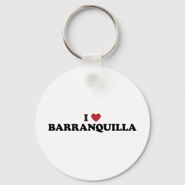I Love Barranquilla Colombia Key Ring (Front)