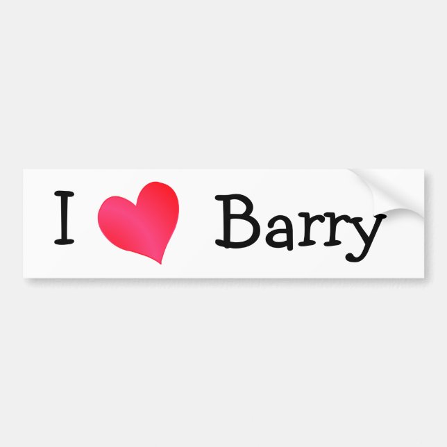 I Love Barry Bumper Sticker (Front)