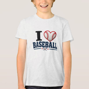 I Love Baseball Boys T-Shirt Kids Baseball Shirt