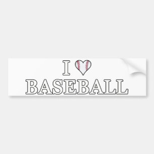 I Love Baseball Bumper Sticker