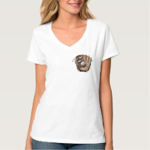 I love baseball coach glove red heart sporty mum