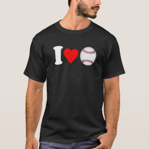 I Love Baseball Cute Valentines Day Fan Baseball P T-Shirt