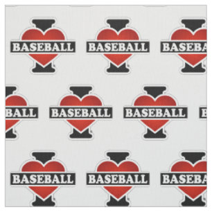 I Love Baseball Fabric