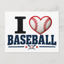 I Love Baseball Father’s Day Postcard | Baseball D