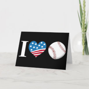 I Love BASEBALL greeting card