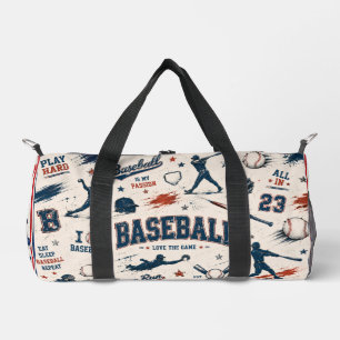 I Love Baseball Gym & Duffel Bag Vintage Basebal