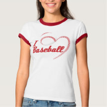 I Love Baseball Heart